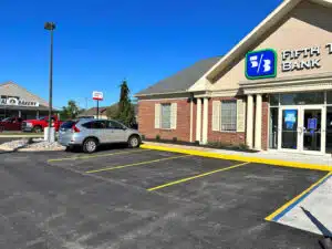 Fifth Third Bank Fremont OH Front Parking Lot Striping 1