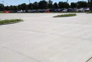 concrete parking lot