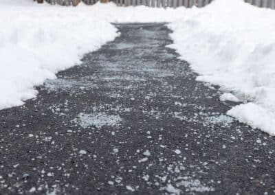 Sidewalk Deicing Agent Applications