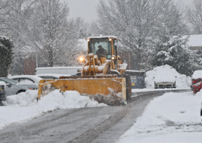 Winter Storm Snow Plowing