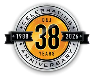 Commercial Asphalt Paving & Concrete 1 D&J Contracting Anniversary Celebration Badge
